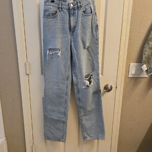 Distressed Light Blue Women's Jeans